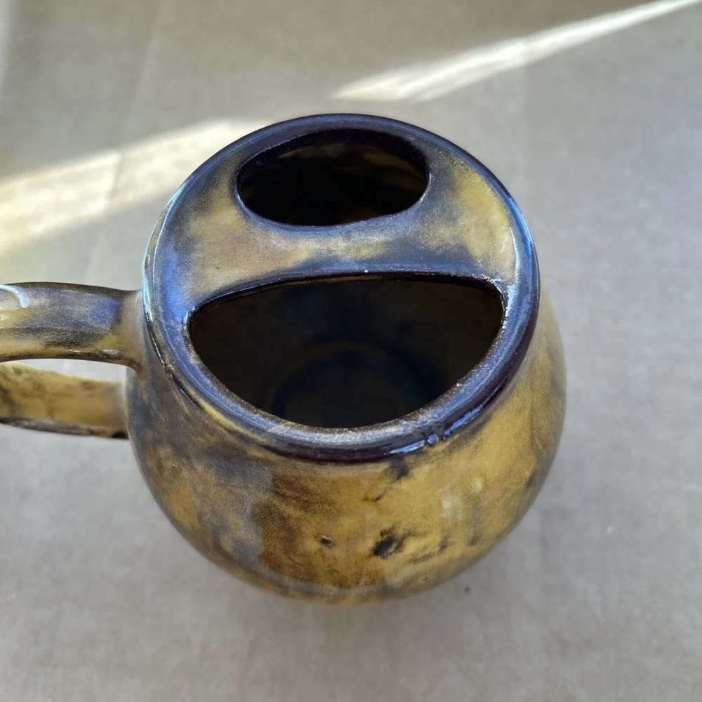 Vintage Head jug shaving mug Pottery Man's head‎ USA